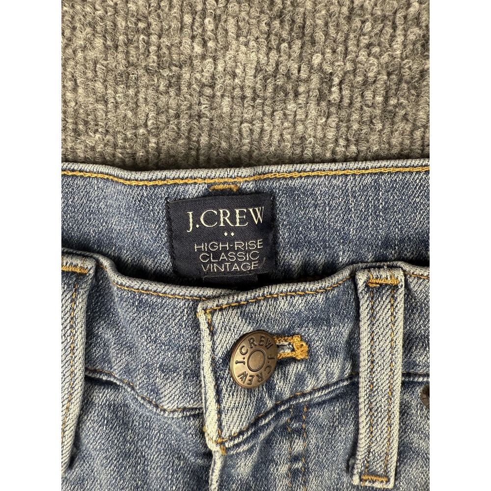 J Crew Jeans Womens 29 Blue‎ High Rise Classic Vintage Distressed Denim Pants - Picture 4 of 14